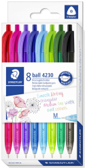 Staedtler 4230 Ballpoint Pen - Assorted Colours (Pack of 8)